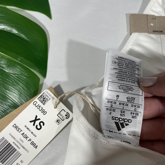 NWD Adidas [ XS‎ ] Don't Rest Alphaskin Racerback Sports Bra White - Picture 11 of 12